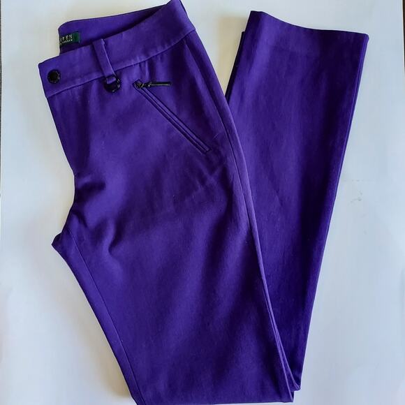 Ralph Lauren Royal Purple Trouser Pants Size 4 - Picture 1 of 11